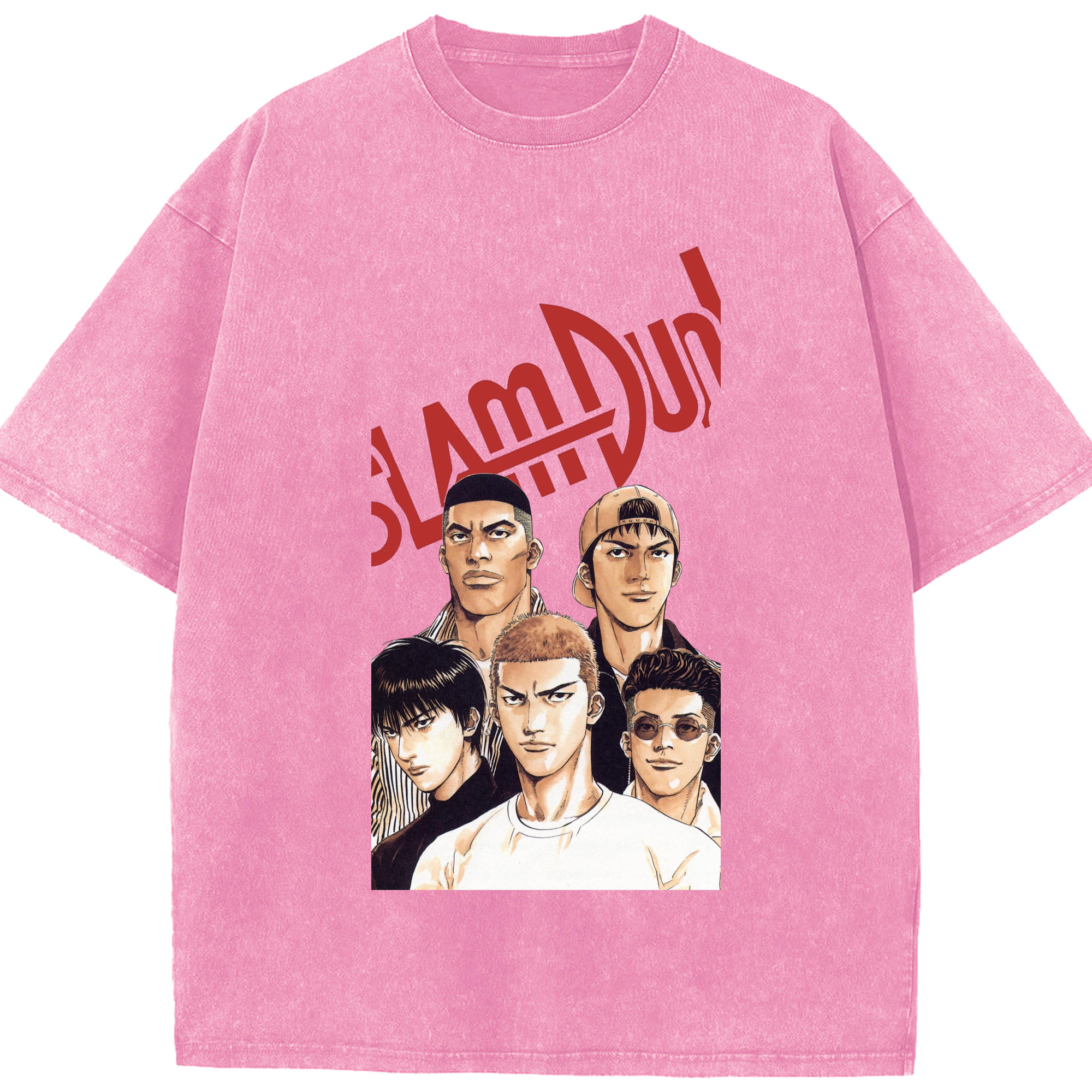 （画像用） SLAM DUNK／スラムダンク 綿100% ヴィンテージ風 半袖Tシャツ（フロントプリント）